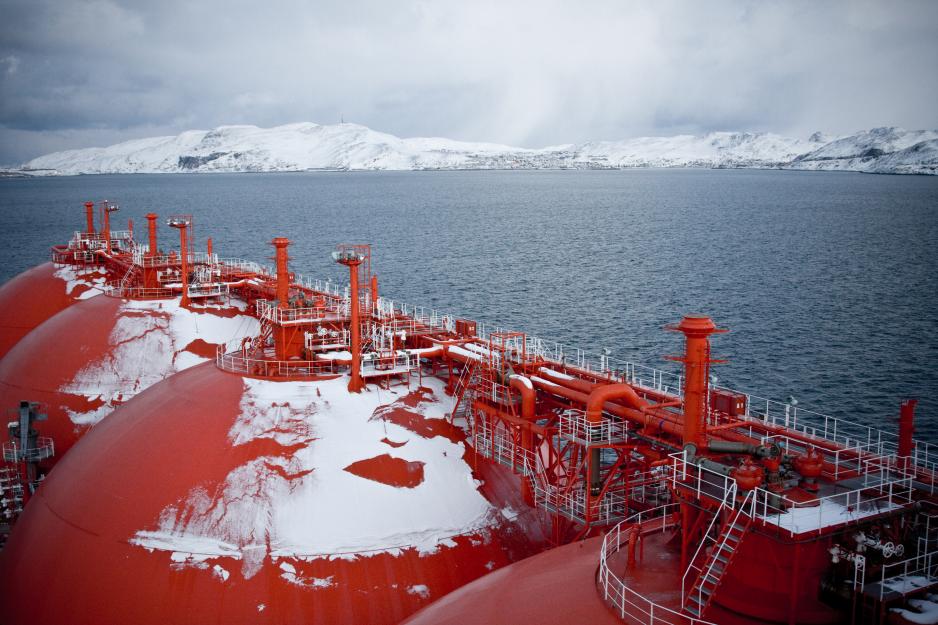 LNG carrier off the Norwegian coast