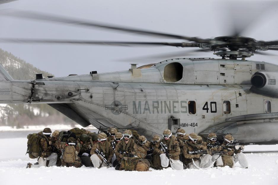 US Marines exercising in North Norway (Source: Torbjørn Kjosvold/Norwegian Armed Forces). // Amerikanske marinesoldater øver i Nord-Norge. (Foto: Torbjørn Kjosvold/Forsvaret)