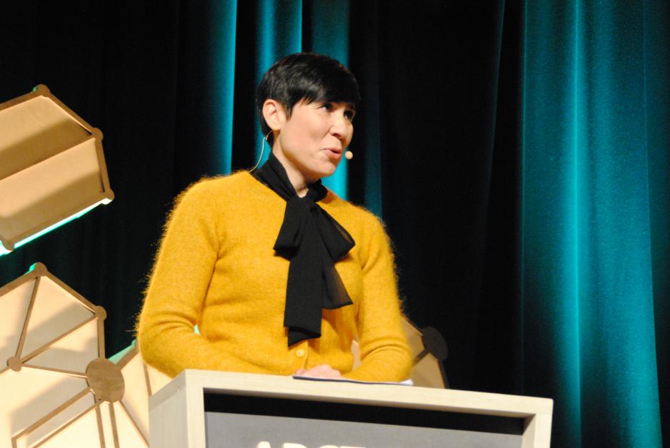 - Stabiliteten og samarbeidet i nord er et resultat av de arktiske statenes harde politiske arbeid, sier utenriksminister Ine Eriksen Søreide. (Foto: Arne F. Finne).