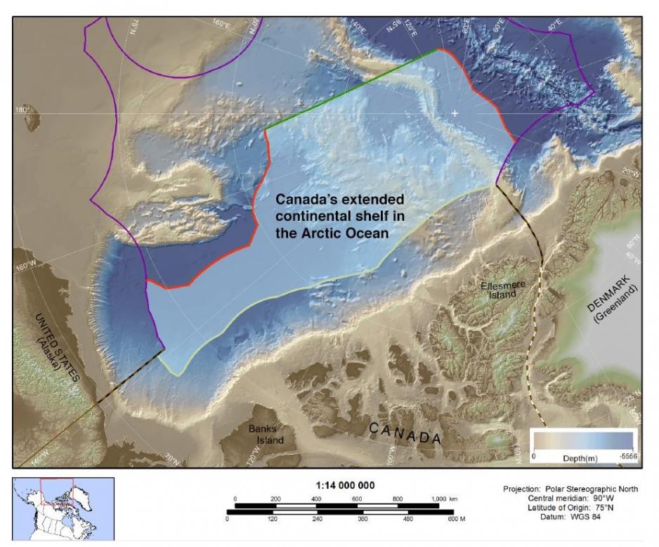 north pole map of territories