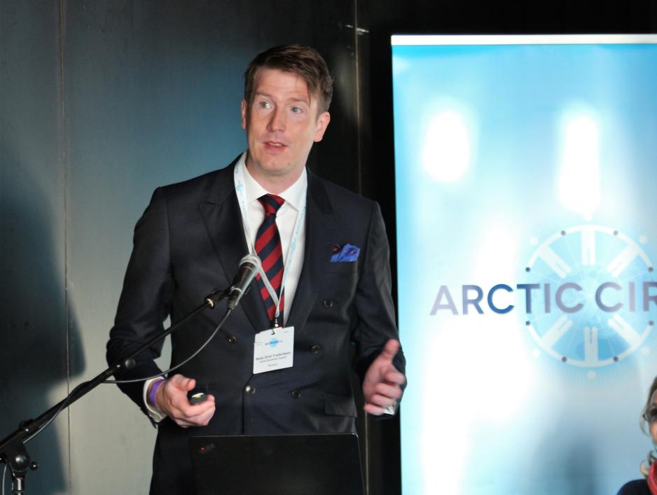 Mads Qvist Frederiksen, the leader of Arctic Economic Council, during a debate at the Arctic Circle Assamby in Reykjavik, Iceland october 2021. (Photo: Trine Jonassen) Mads Qvist Frederiksen, the leader of Arctic Economic Council