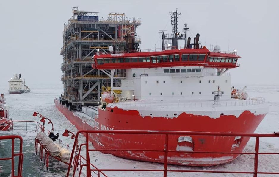 Audax source Novatek Novatek-receives-Arctic-LNG-2-module-via-NSR-at-Murmansk-yard