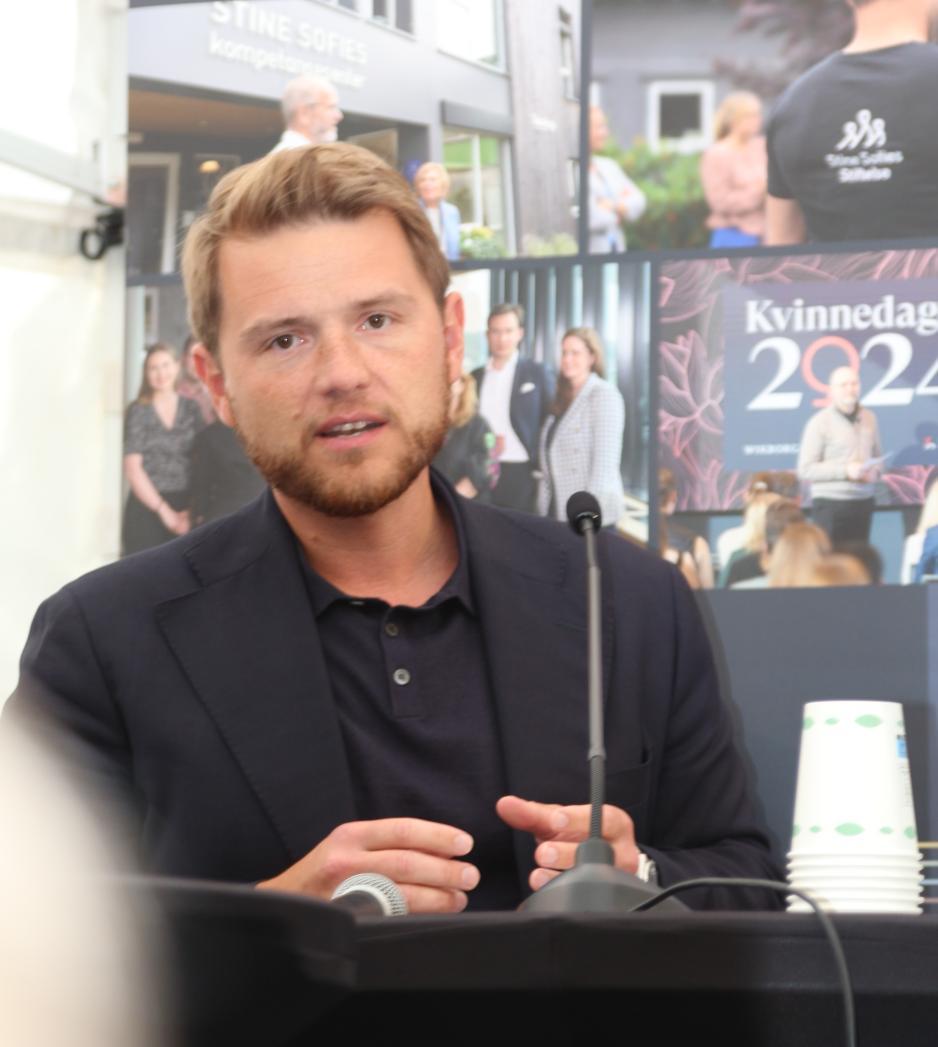 Lawyer Håkon Stalheim Meldahl at Arendal Week. (Photo: Trine Jonassen)