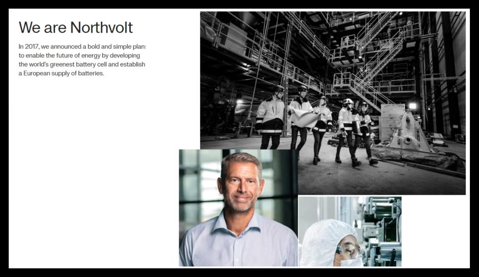 Northvolt. CEO Peter Carlsson Northvolt. CEO Peter Carlsson