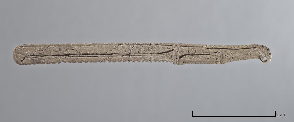 Marvels of northern nature and stories of northern people are central themes for the science-based exhibitions at the Arctic University Museum of Norway. Here is an example of an object in its collections: a presumed saw made of bone or horn from the Early Metal Ages. This was found in 1876 in the municipality of Sør-Varanger on Norway's border with Russia. (Photo: Daniel Lilleeng) Marvels of northern nature and stories of northern people are central themes for the science-based exhibitions at the Arctic University Museum of Norway. Here is an example of an object in its collections: a presumed saw made of bone or horn from the Early Metal Ages. This was found in 1876 in the municipality of Sør-Varanger on Norway's border with Russia. (Photo: Daniel Lilleeng)