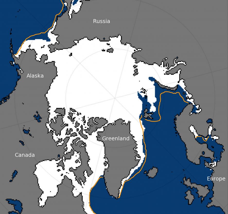 Record low ice extent, warm temperatures further threaten ice