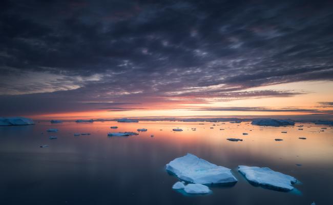 Ice floes in the Arctic Ocean on the west side of Greenland Ice floes in the Arctic Ocean on the west side of Greenland