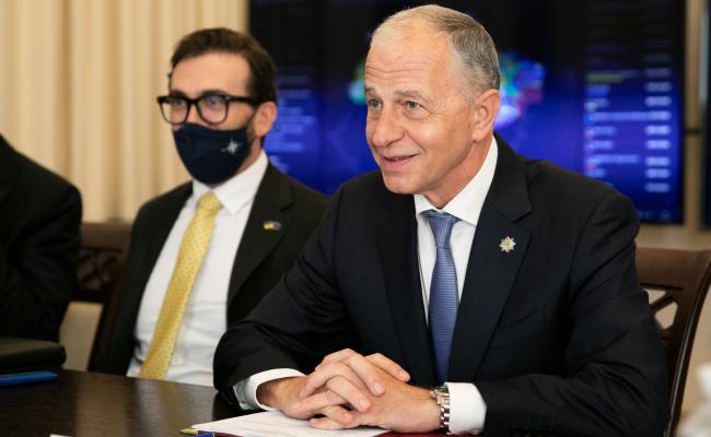 NATO’s Deputy Chief Mircea Geoana during a visit to Ukraine in August 2021. (Photo: NATO) Mircea Geoana.